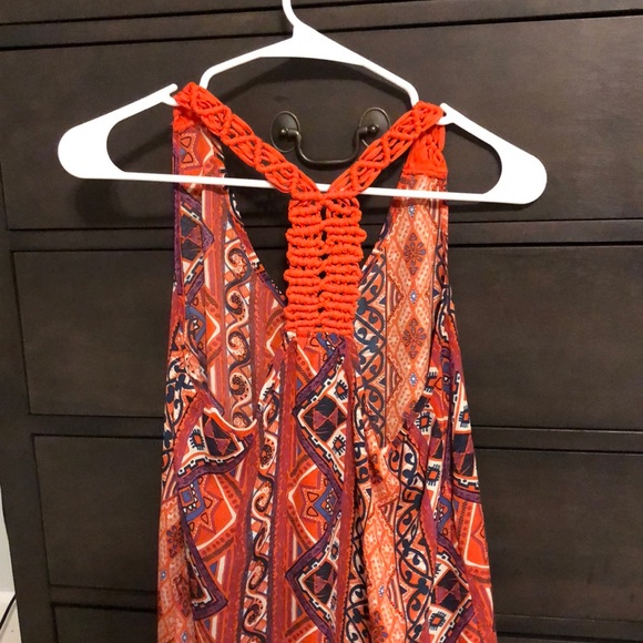 Orange Patterned Tanktop - Picture 2 of 2